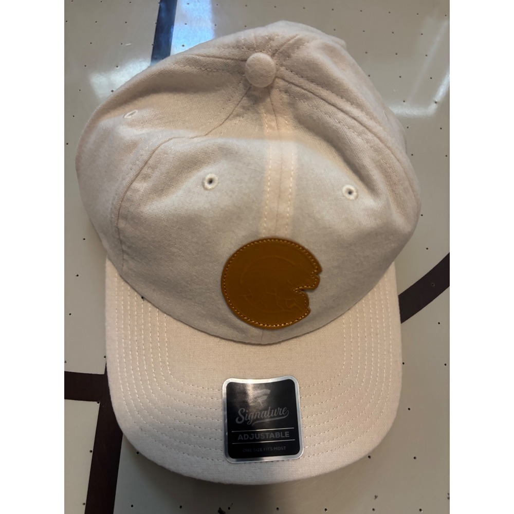 Chicago Cubs Fanatics Signature Mid-Crown Adjustable Hat Natural White 03K7-6001